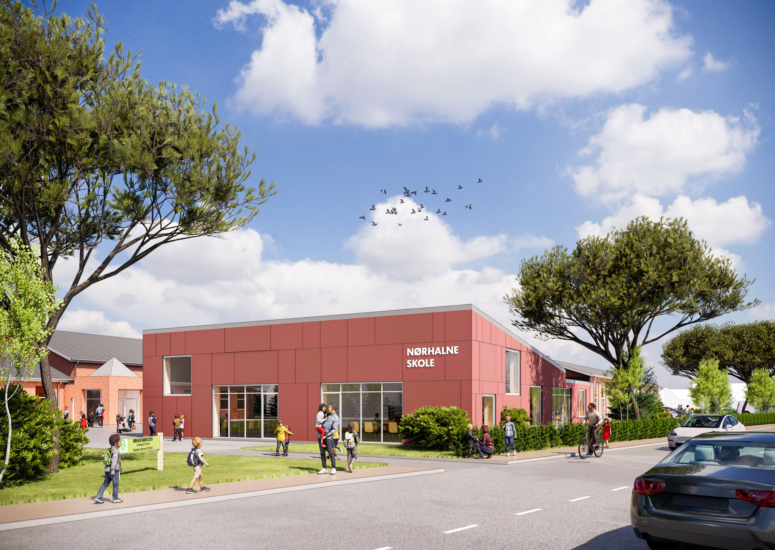 Visualisering er den nye Nørhalne Skole