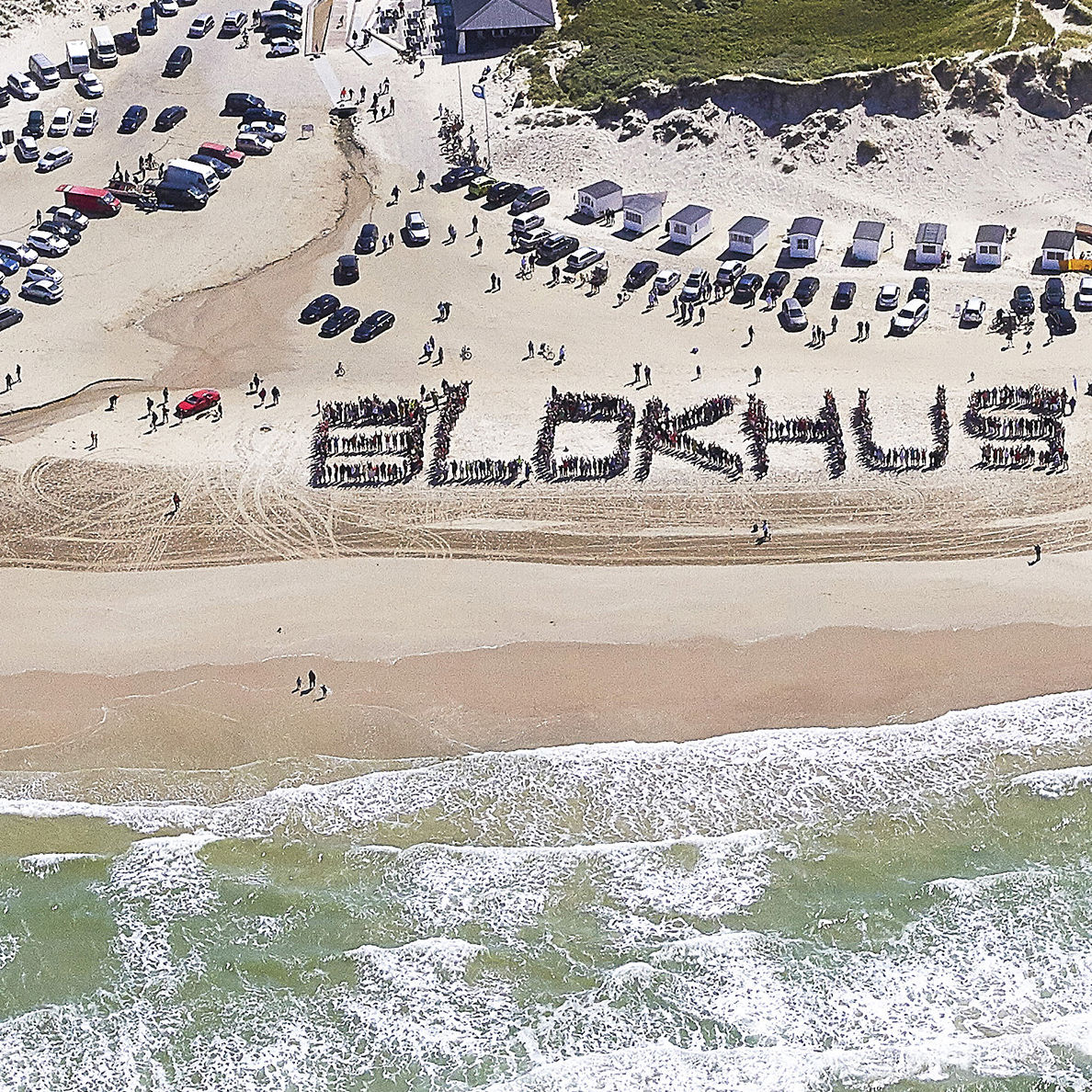 Blokhus strand fra luften