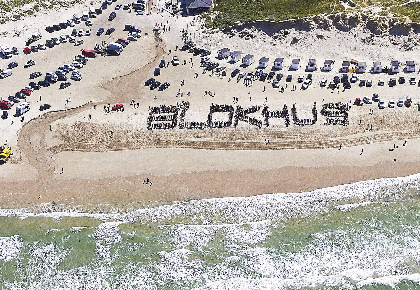 Blokhus strand fra luften