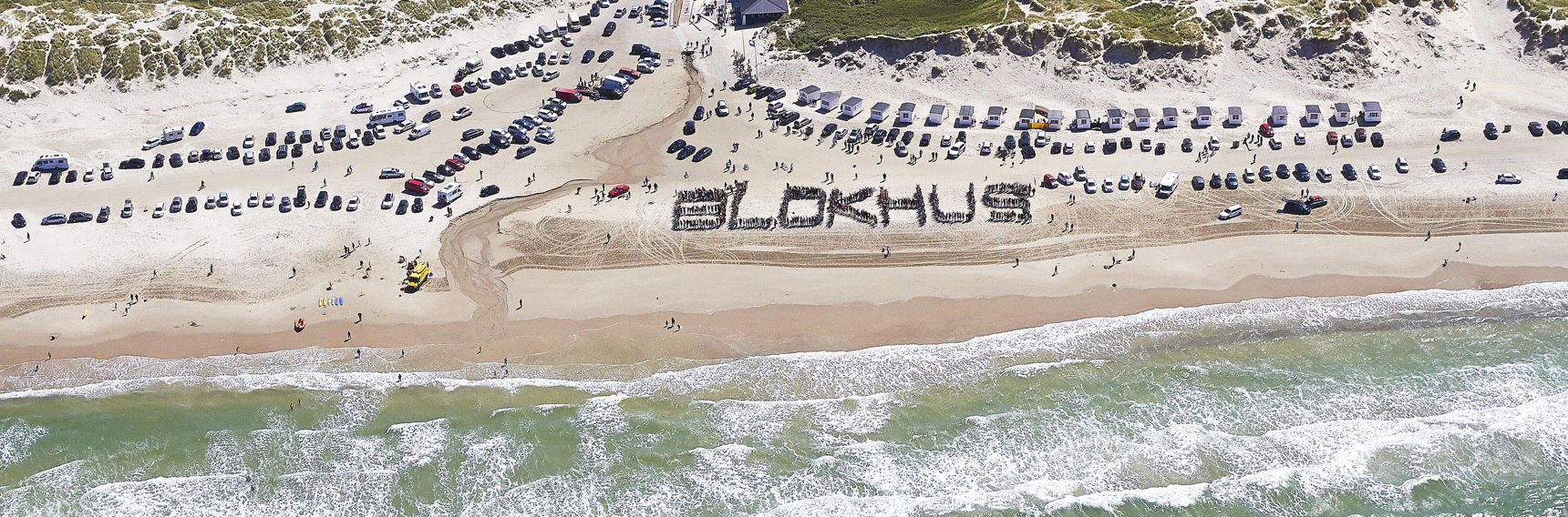 Blokhus strand fra luften