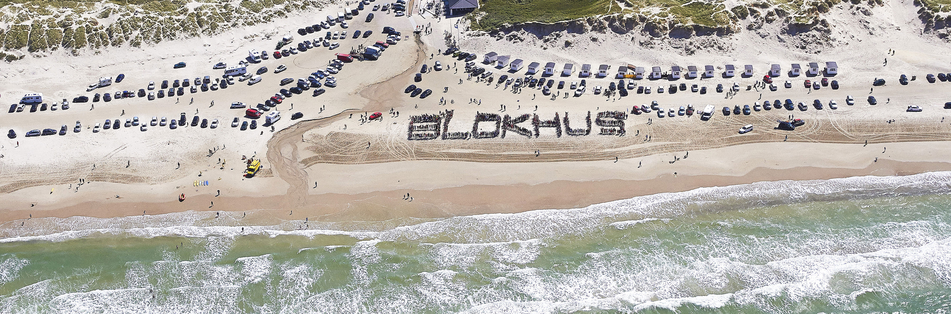 Blokhus strand fra luften