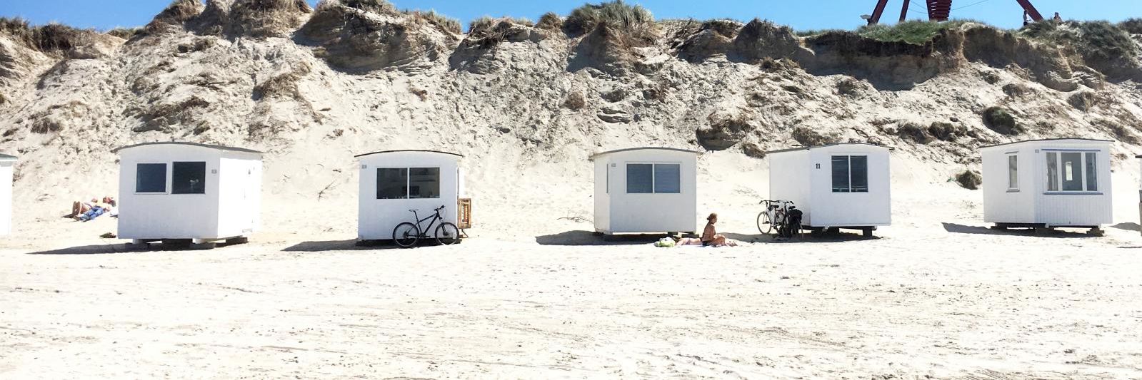 Blokhus Strand Badehuse og sømærke
