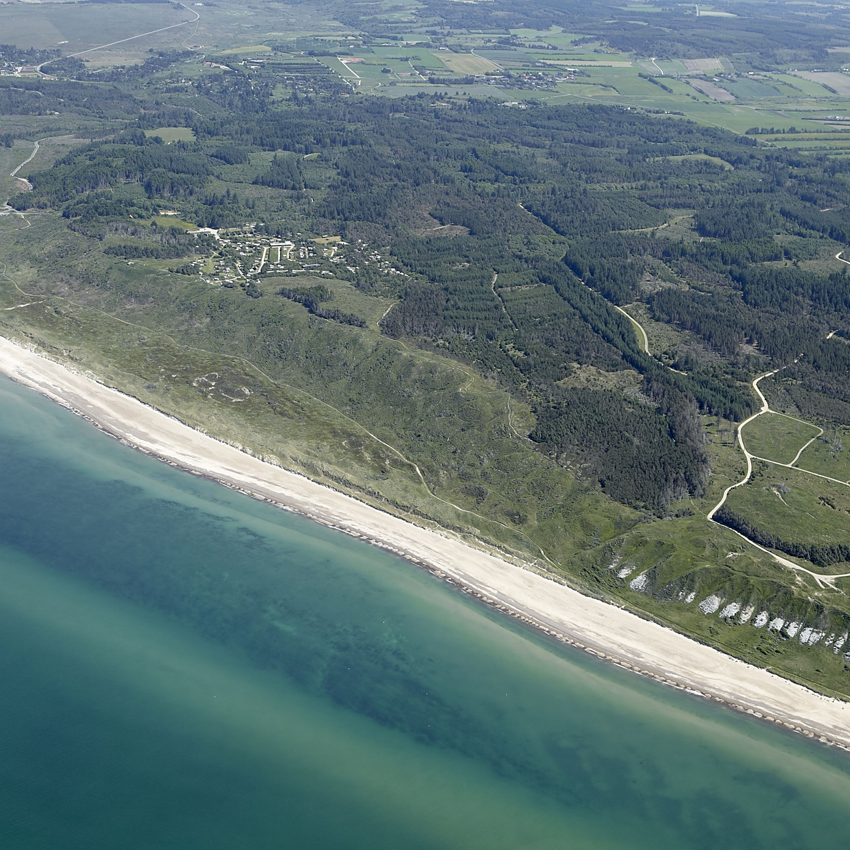Luftbillede kystlinje