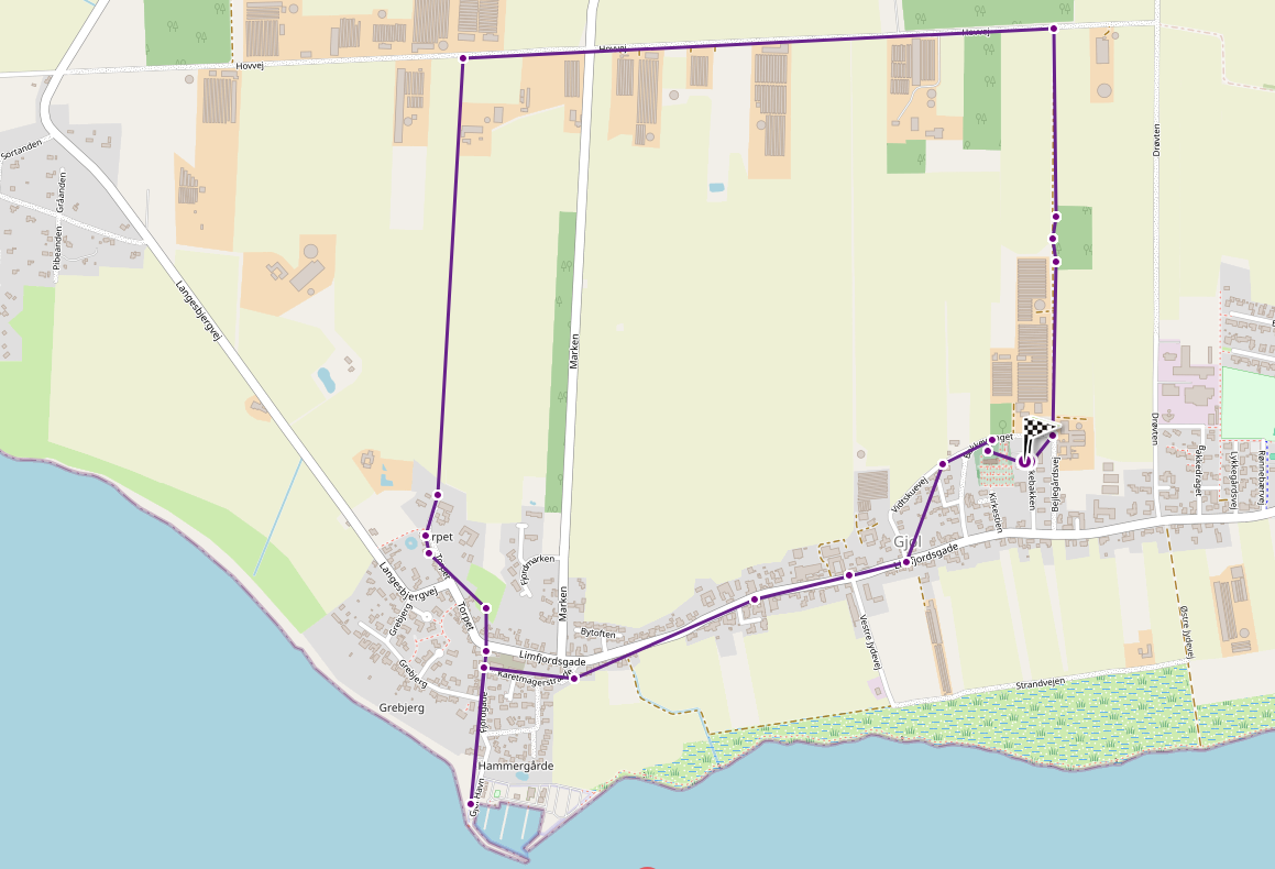 Billede af 6,13 km pop-up rute på Gjøl