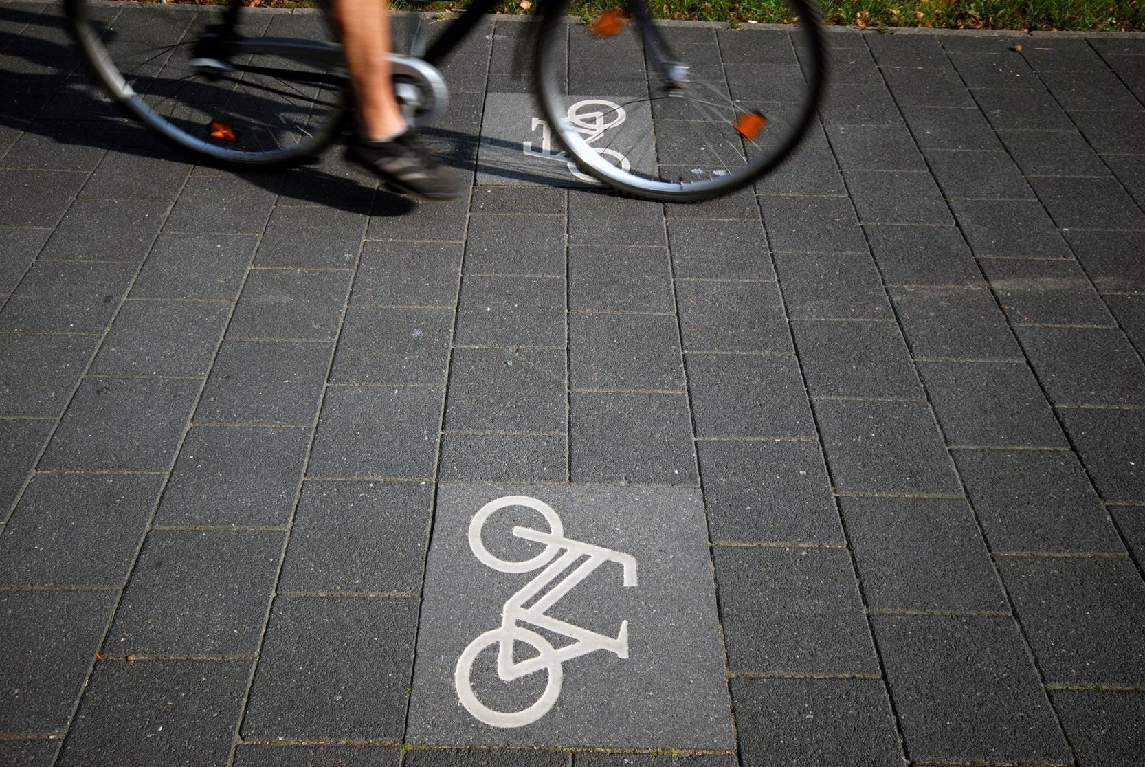 cykel der køre på cykelsti