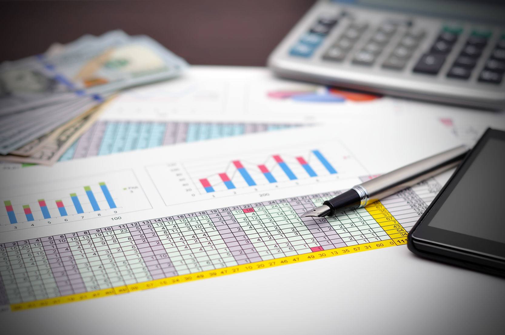 excel ark med udregninger