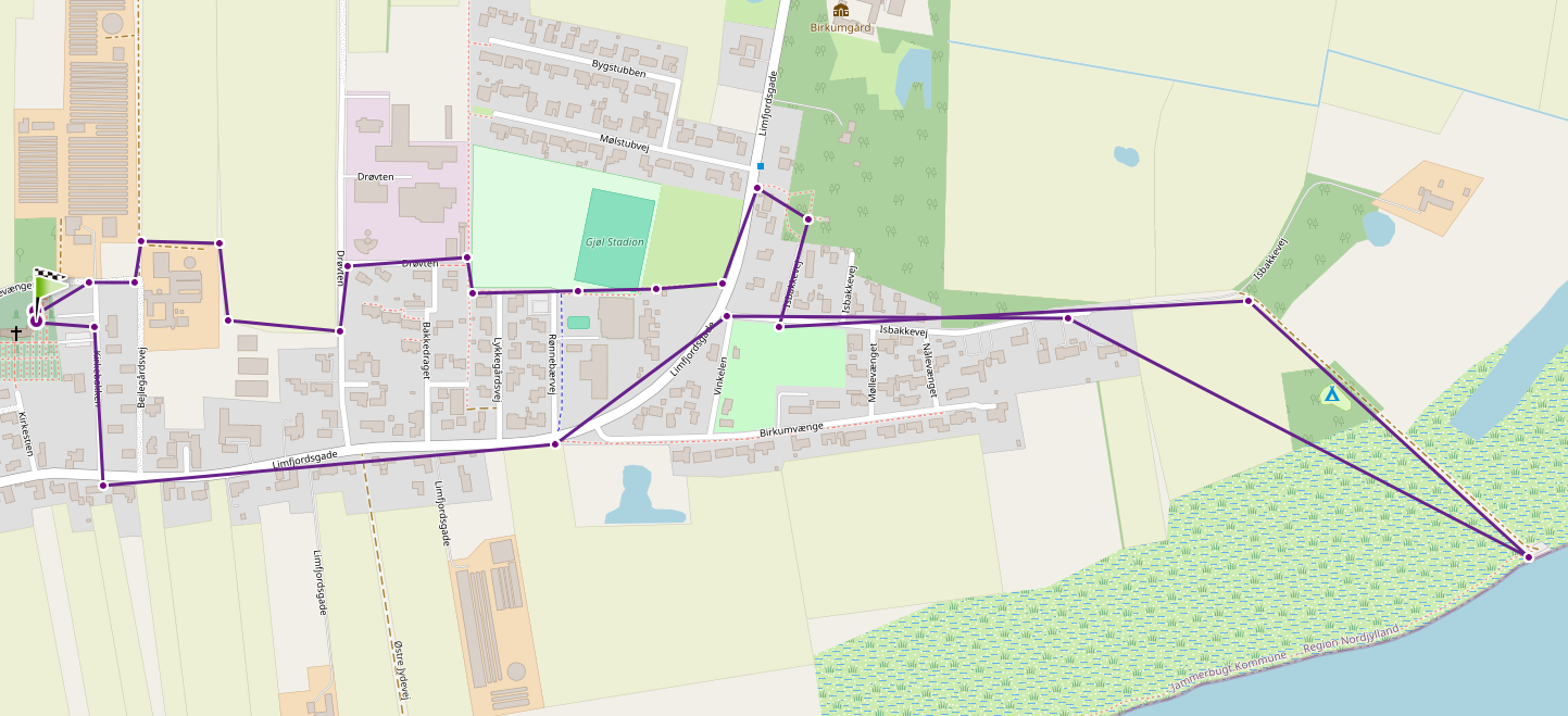 Billede af 4,48 km pop-up rute på Gjøl
