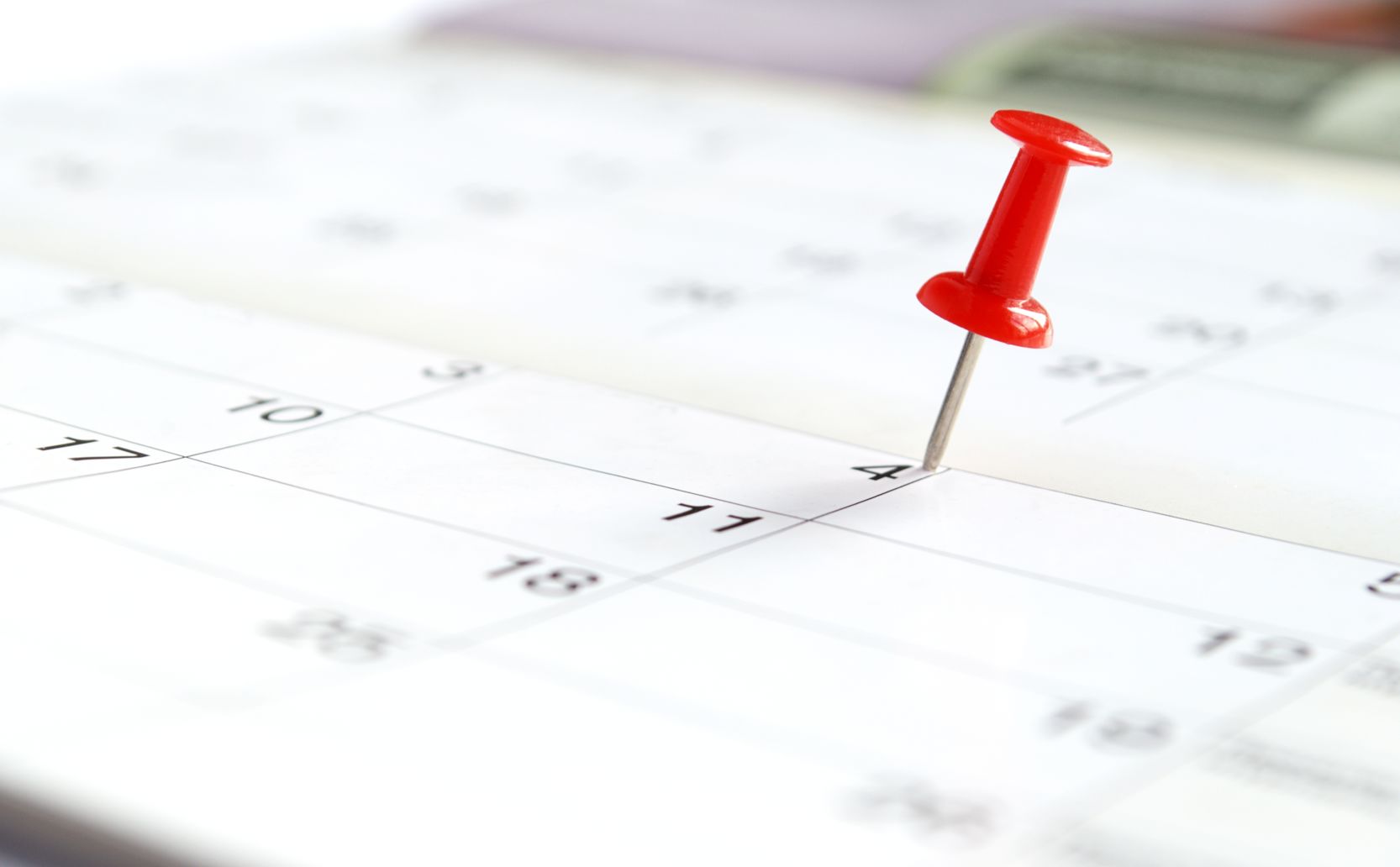 kalender med tegnestift
