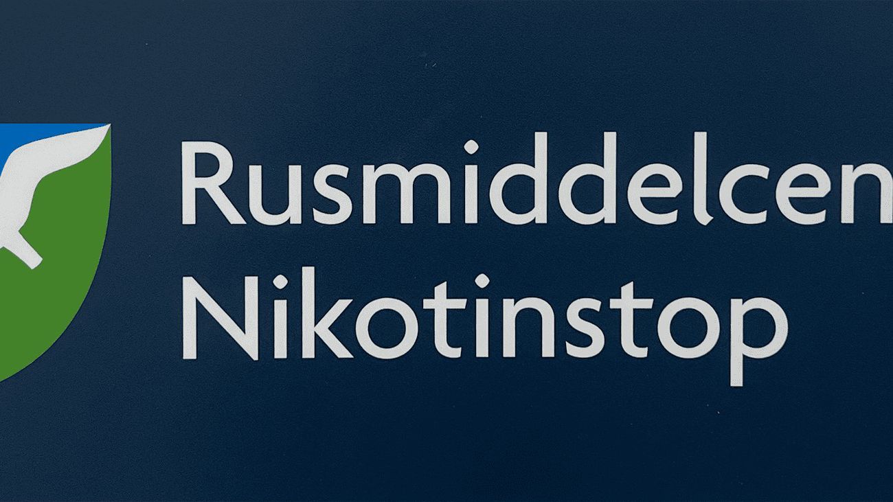 Skilt Rusmiddelcenter Nikotinstop